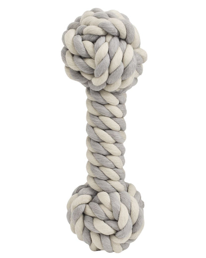 Cuerda Hueso para Perros Pet Baby Mascotas – Juguete Resistente de Cuerda Trenzada | Azul / Gris